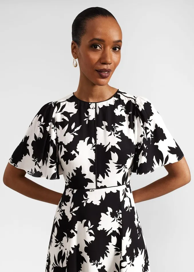 Women Petite Alva Dress Ivory Black Hobbs Dresses and Jumpsuits