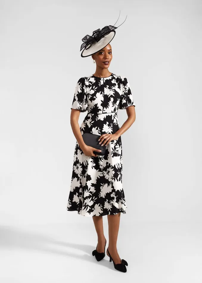 Women Petite Alva Dress Ivory Black Hobbs Dresses and Jumpsuits