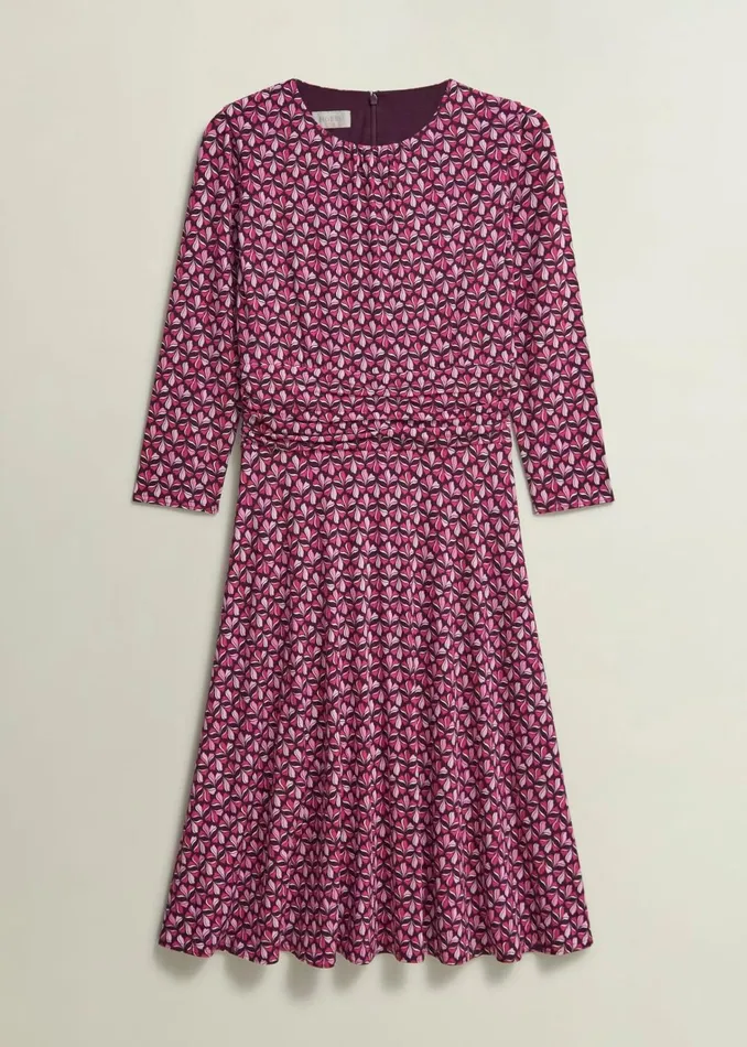 Women Petite Bayview Jersey Dress Pink Multi Hobbs Dresses and Jumpsuits