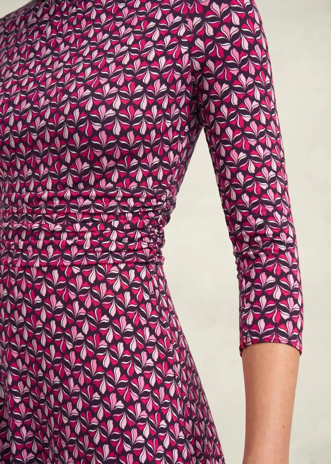 Women Petite Bayview Jersey Dress Pink Multi Hobbs Dresses and Jumpsuits