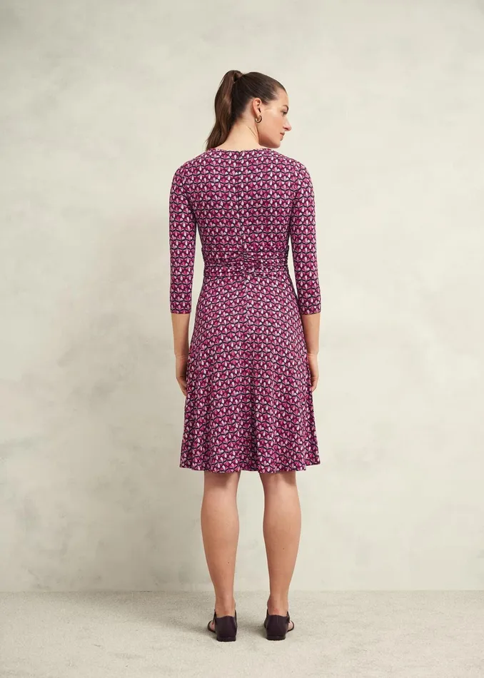 Women Petite Bayview Jersey Dress Pink Multi Hobbs Dresses and Jumpsuits