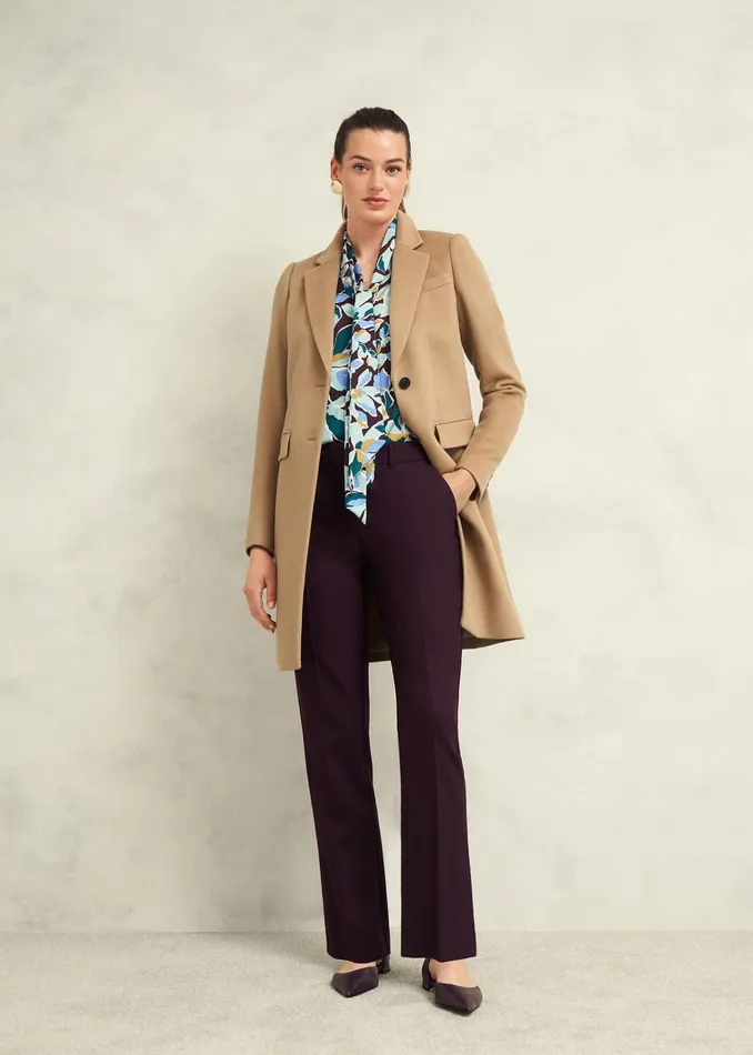 Women Petite Cavendish Wool Coat Hobbs Camel Hobbs Coats and Jackets