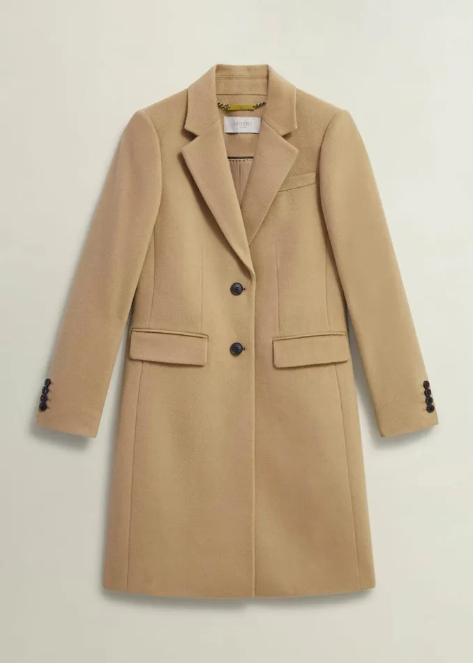 Women Petite Cavendish Wool Coat Hobbs Camel Hobbs Coats and Jackets