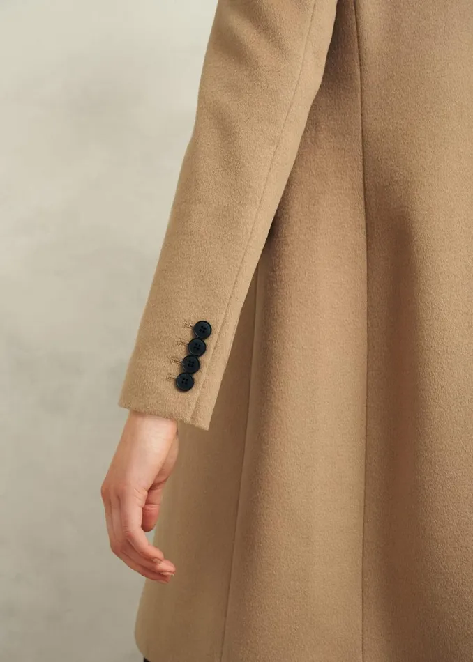 Women Petite Cavendish Wool Coat Hobbs Camel Hobbs Coats and Jackets
