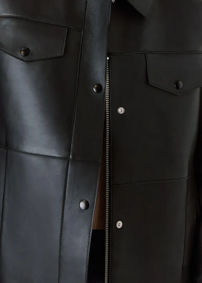 Women Petite Coats and Jackets Whistles Black Petite Clean Bonded Leather Jacket