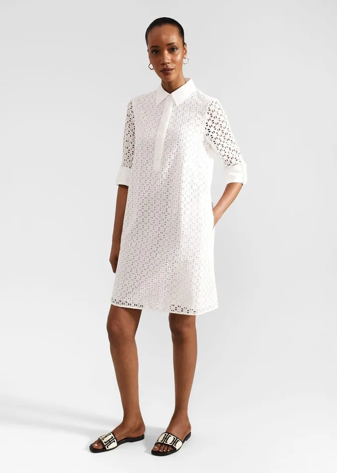 Women Petite Marciella Dress White Hobbs Dresses and Jumpsuits