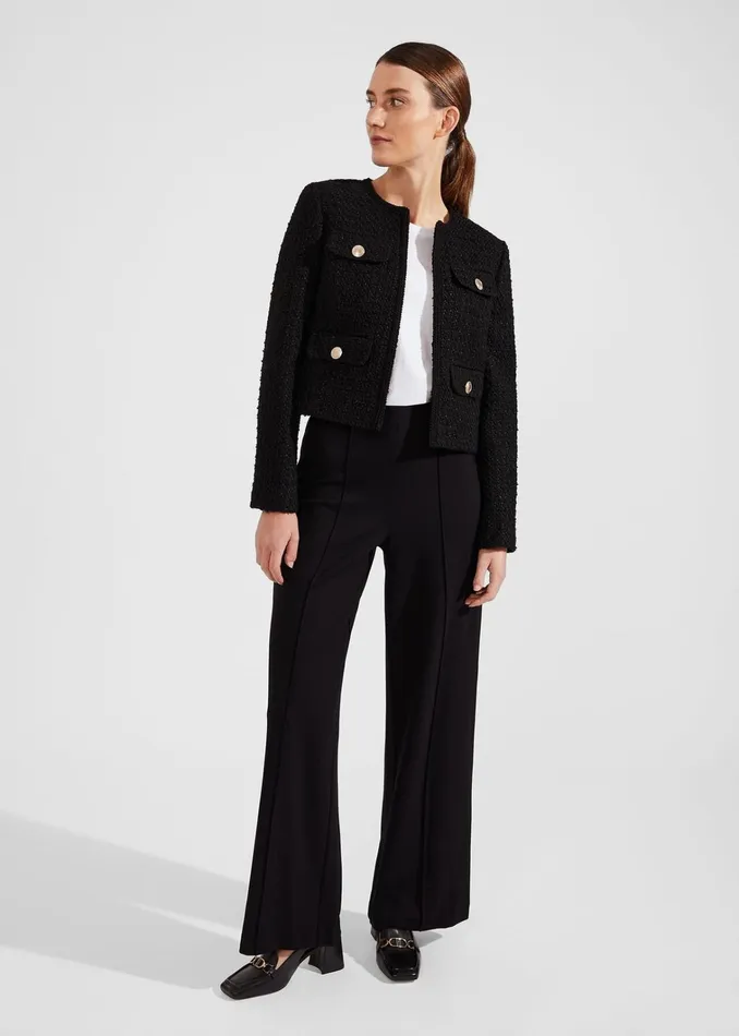 Women Petite Prim Trousers Black Hobbs Trousers