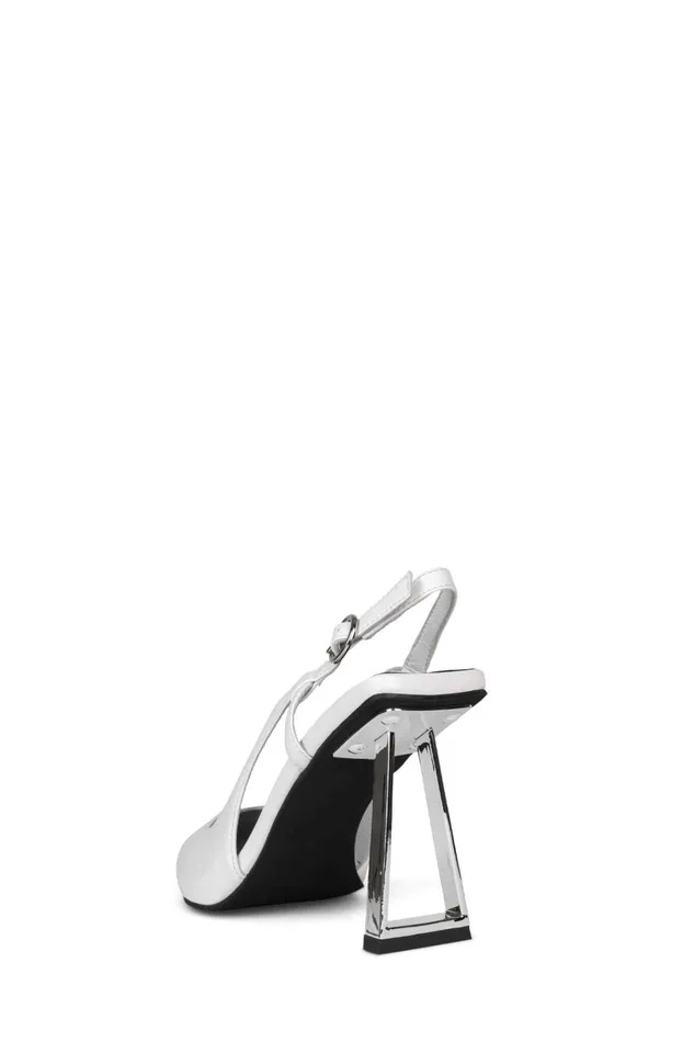 Women Pump Jeffrey Campbell CREATIVE White Box Silver