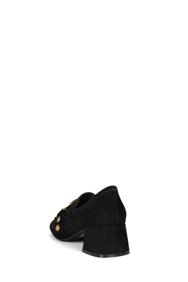 Women Pump Jeffrey Campbell LIONETTE Black Suede Gold