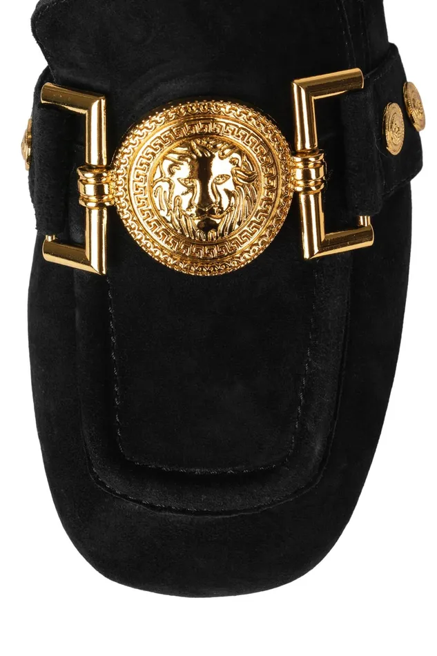 Women Pump Jeffrey Campbell LIONETTE Black Suede Gold