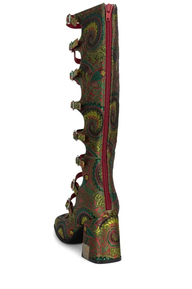 Women Pump Jeffrey Campbell MONSIEUR Blue Paisley