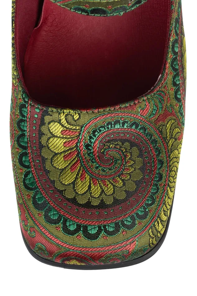 Women Pump Jeffrey Campbell MONSIEUR Blue Paisley