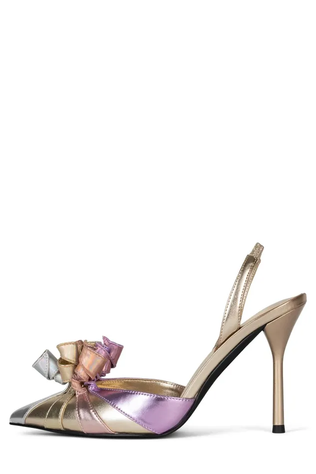 Women Pump Jeffrey Campbell PARTYFAVOR Silver Metallic Black