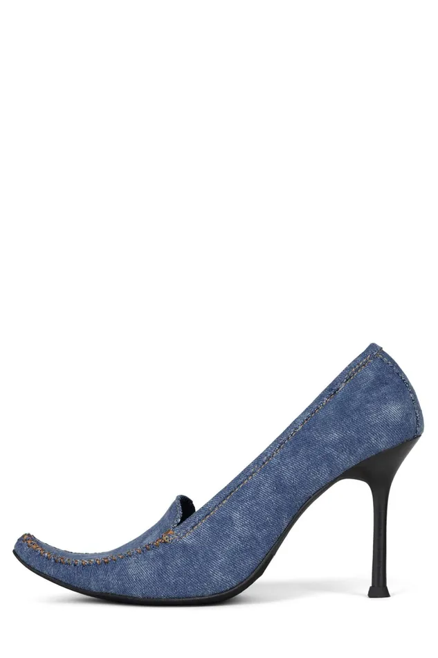 Women Pump Jeffrey Campbell WHIMSICAL Blue Denim