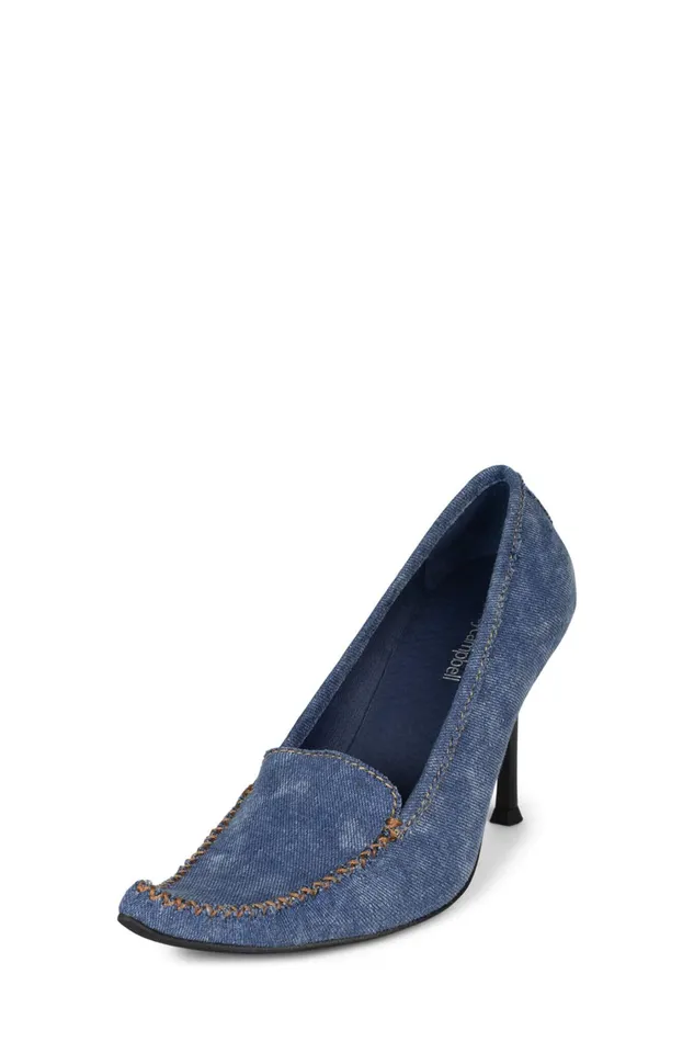 Women Pump Jeffrey Campbell WHIMSICAL Blue Denim