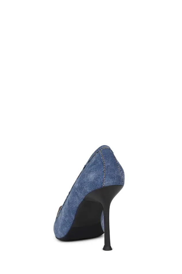 Women Pump Jeffrey Campbell WHIMSICAL Blue Denim