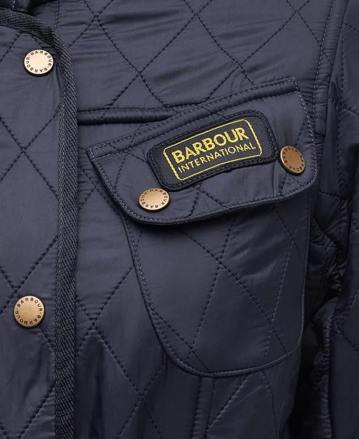Women Quilted Jackets Barbour BIntl International Polarquilt Jacket Navy