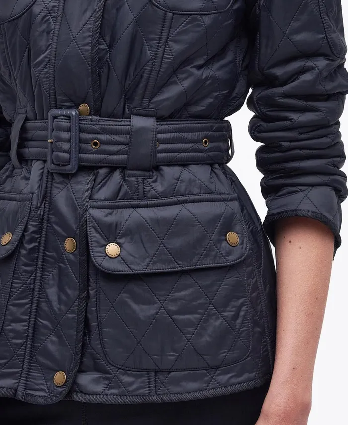 Women Quilted Jackets Barbour BIntl International Polarquilt Jacket Navy