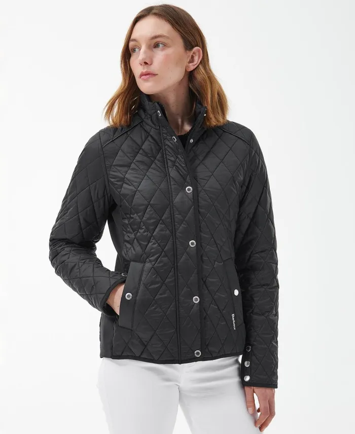 Women Quilted Jackets Barbour Yarrow Quilted Jacket Classic Black