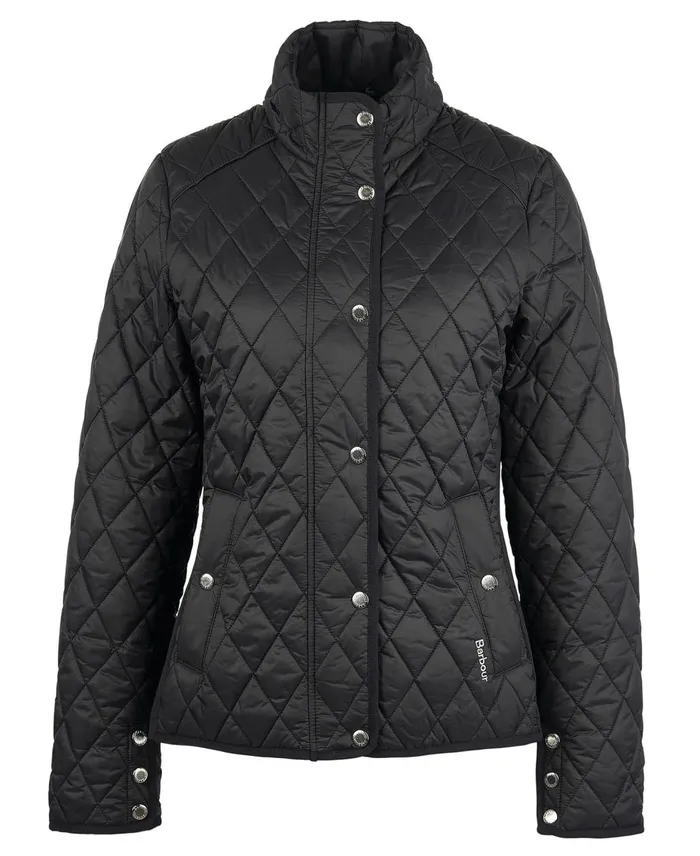 Women Quilted Jackets Barbour Yarrow Quilted Jacket Classic Black