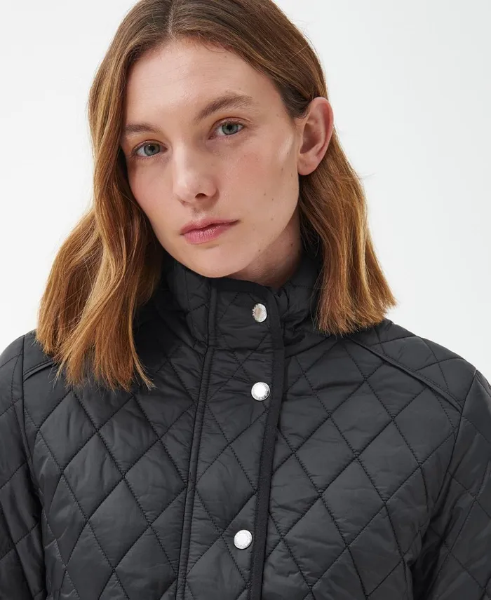 Women Quilted Jackets Barbour Yarrow Quilted Jacket Classic Black