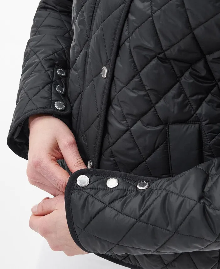 Women Quilted Jackets Barbour Yarrow Quilted Jacket Classic Black