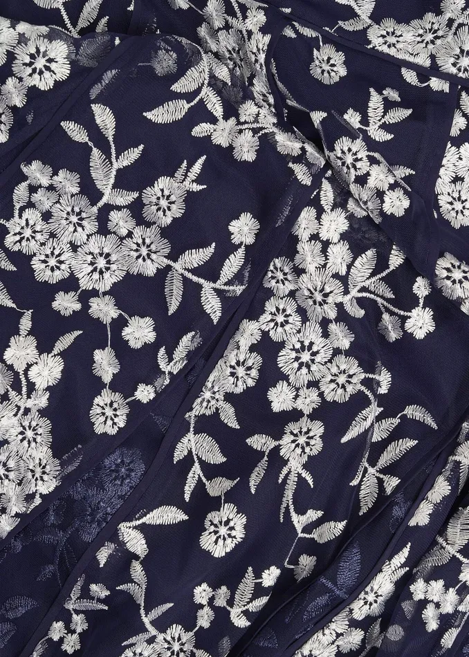 Women Quin Embroidered Dress Midnight Ivory Hobbs Dresses and Jumpsuits