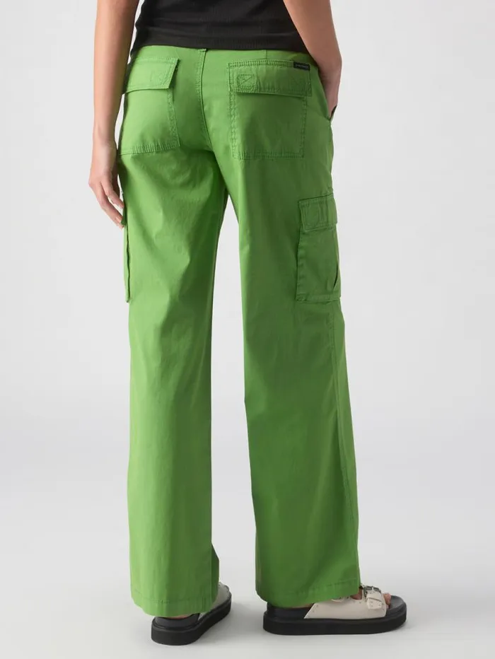 Women Reissue Cargo Standard Rise Pant Washed Chlorophyl Sanctuary Clothing Pants