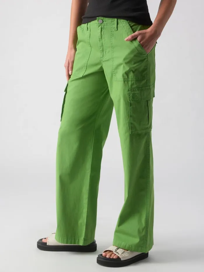 Women Reissue Cargo Standard Rise Pant Washed Chlorophyl Sanctuary Clothing Pants