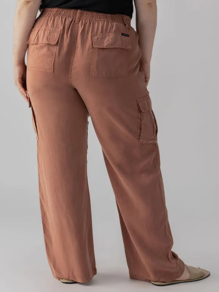 Women Relaxed Reissue Cargo Standard Rise Pant Washed Clay Inclusive Collection Sanctuary Clothing Pants