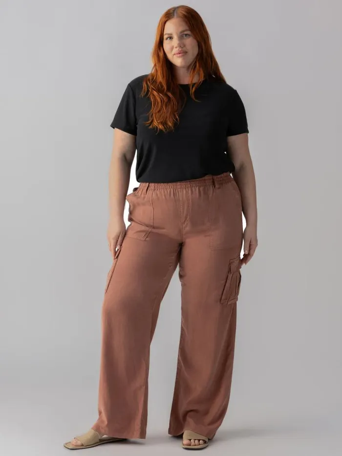Women Relaxed Reissue Cargo Standard Rise Pant Washed Clay Inclusive Collection Sanctuary Clothing Pants