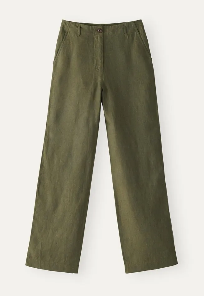 Women Relaxed Straightleg Trousers Poetry Fashion Trousers and Shorts
