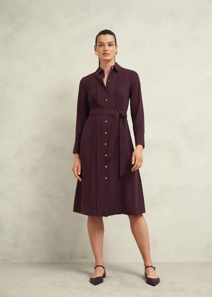 Women Robyn Shirt Dress Malbec Purple Hobbs Dresses and Jumpsuits