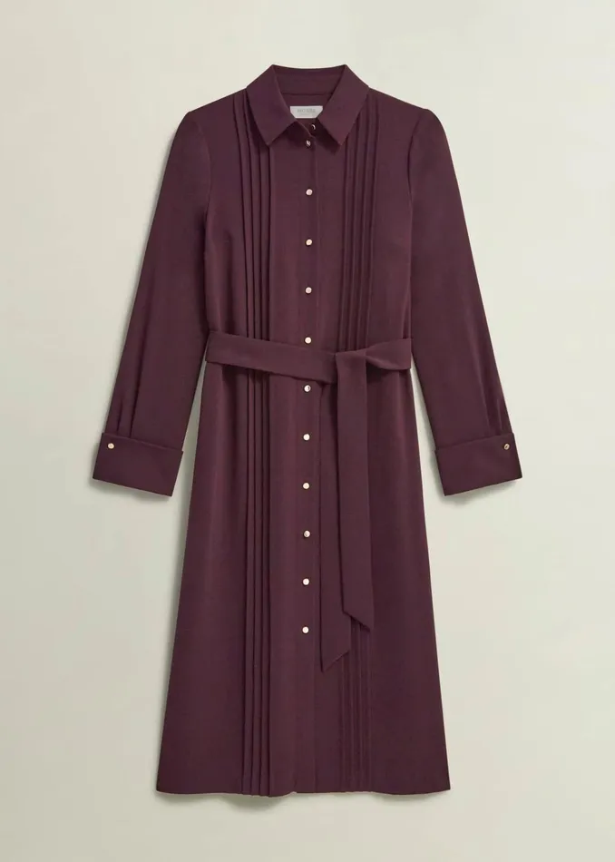 Women Robyn Shirt Dress Malbec Purple Hobbs Dresses and Jumpsuits