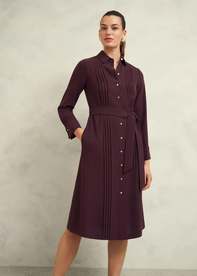 Women Robyn Shirt Dress Malbec Purple Hobbs Dresses and Jumpsuits
