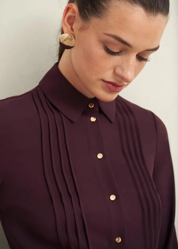 Women Robyn Shirt Dress Malbec Purple Hobbs Dresses and Jumpsuits