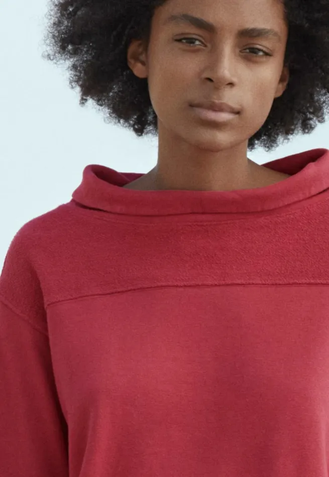 Women Rolledneck Jersey Top Pink Red Poetry Fashion TShirt and Tops