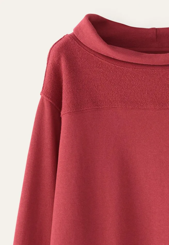 Women Rolledneck Jersey Top Pink Red Poetry Fashion TShirt and Tops