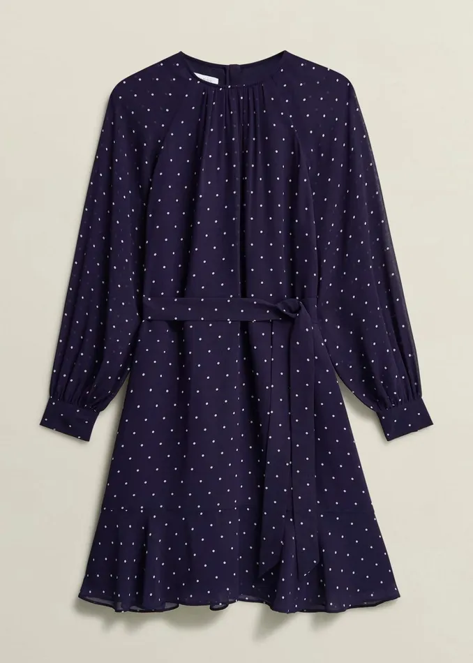 Women Rosie Dress Navy Ivory Hobbs Dresses and Jumpsuits