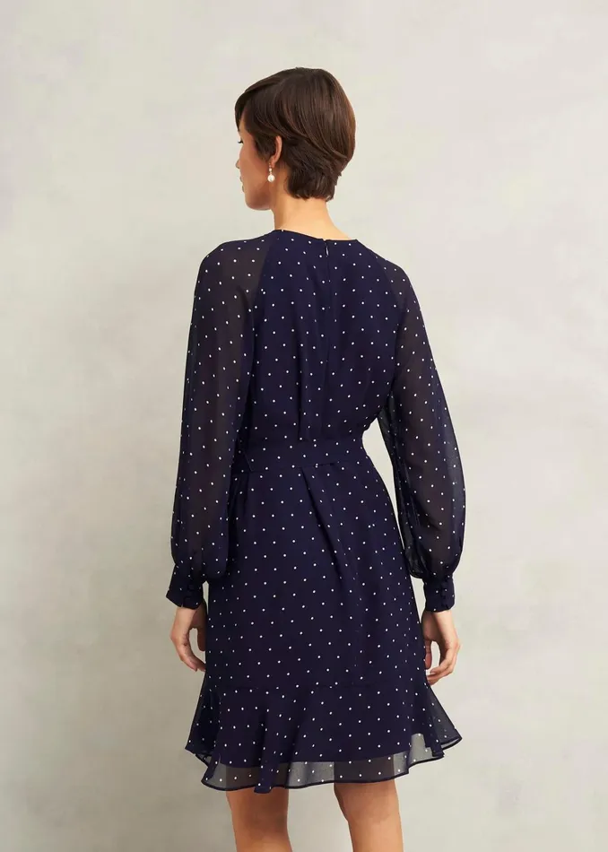 Women Rosie Dress Navy Ivory Hobbs Dresses and Jumpsuits