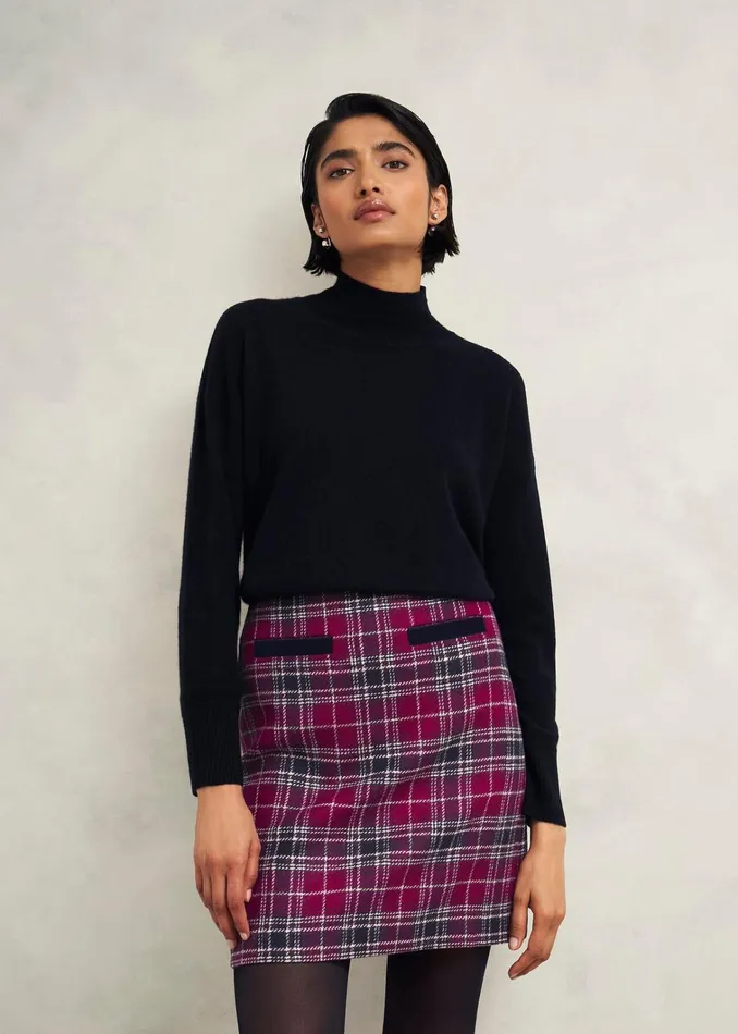 Women Ruthie Wool Skirt Pink Multi Hobbs Skirts