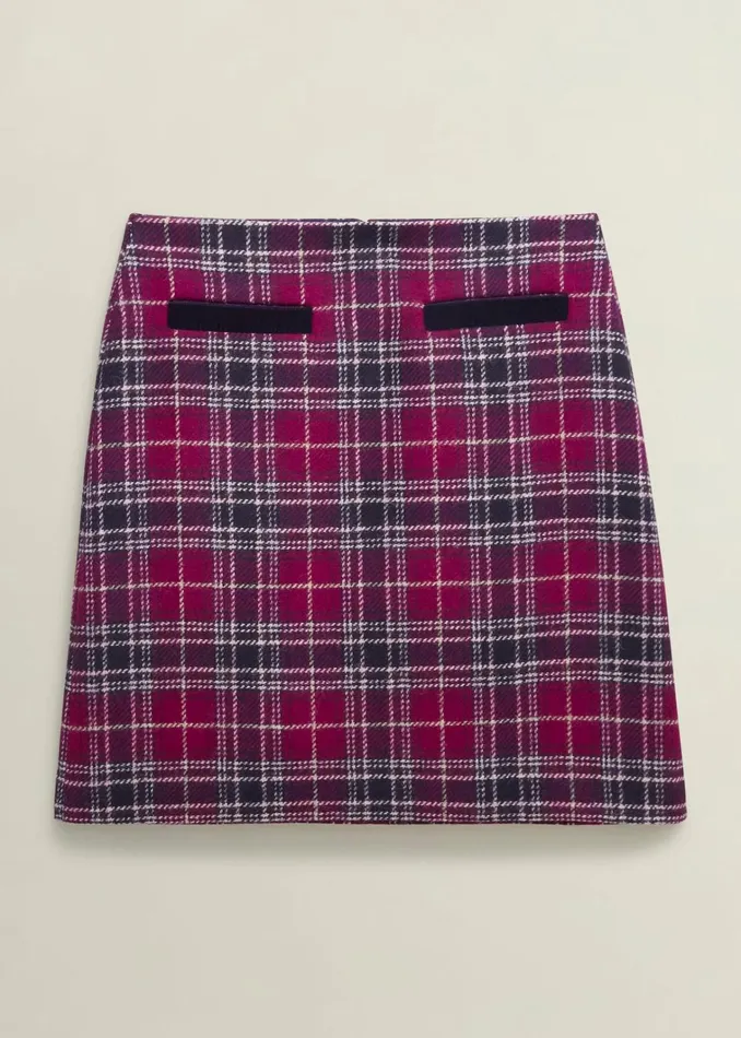 Women Ruthie Wool Skirt Pink Multi Hobbs Skirts