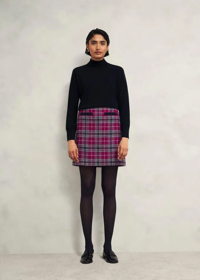 Women Ruthie Wool Skirt Pink Multi Hobbs Skirts
