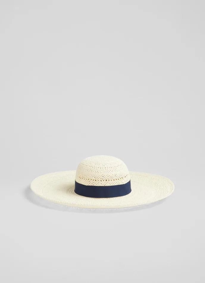 Women Saffron Cream Raffia Floppy Sun Hat LKBennett Hats and Fascinators