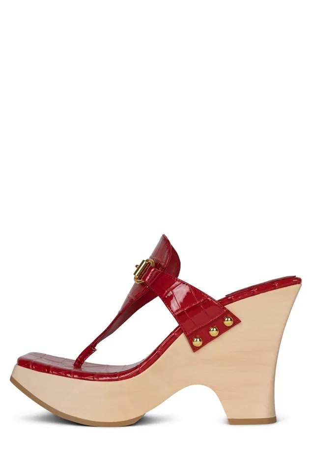 Women Sandal Jeffrey Campbell HAZY Black Croco Gold