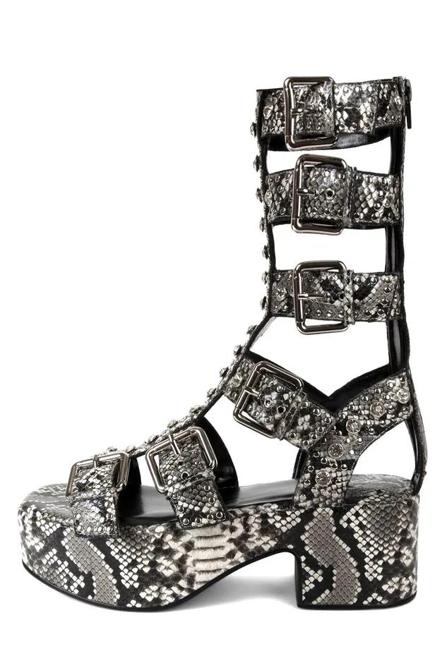 Women Sandal Jeffrey Campbell RAMONES Black Gold