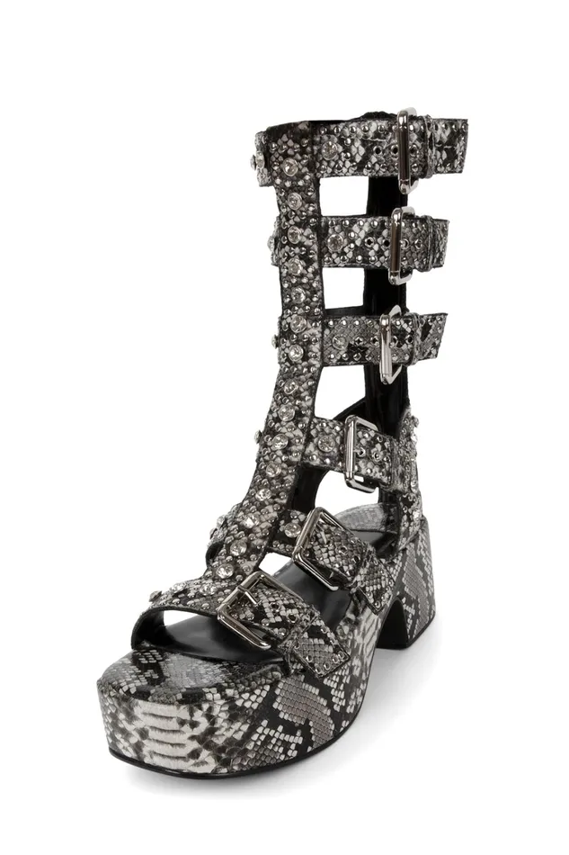 Women Sandal Jeffrey Campbell RAMONES Black Gold