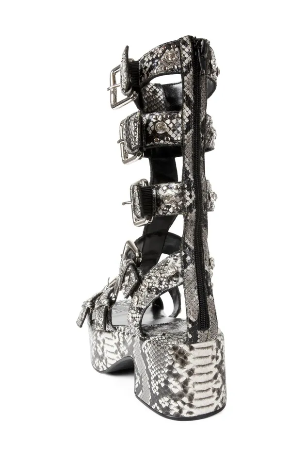 Women Sandal Jeffrey Campbell RAMONES Black Gold