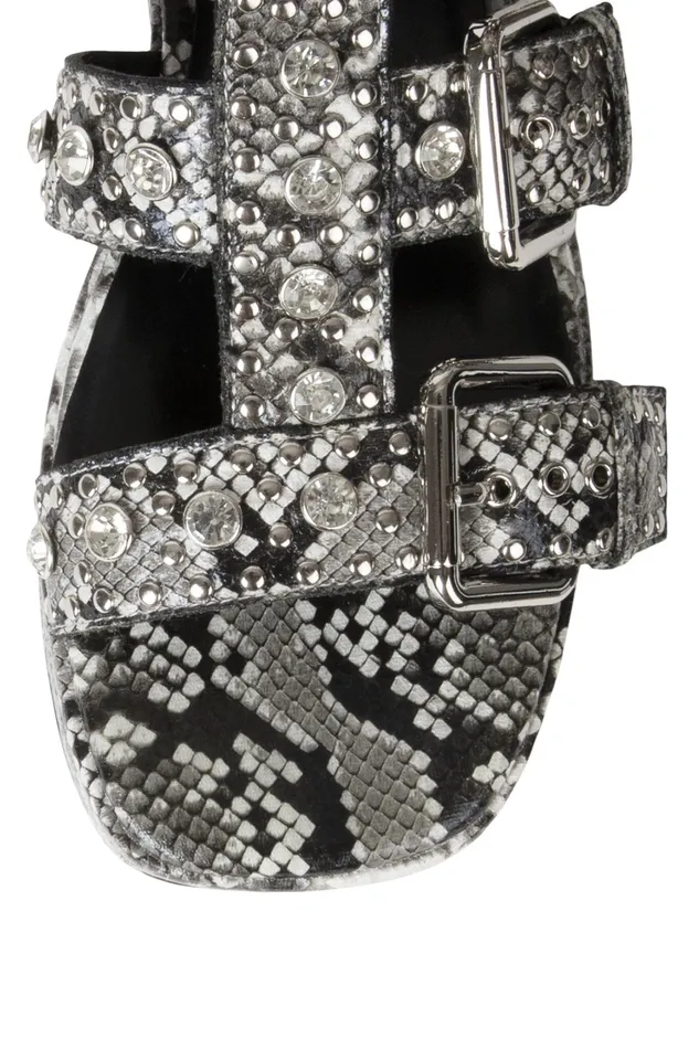 Women Sandal Jeffrey Campbell RAMONES Black Gold