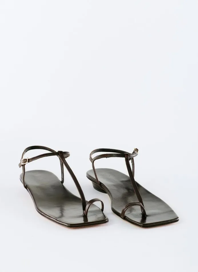 Women Sandals Tibi Barry Kidskin Sandal Brown